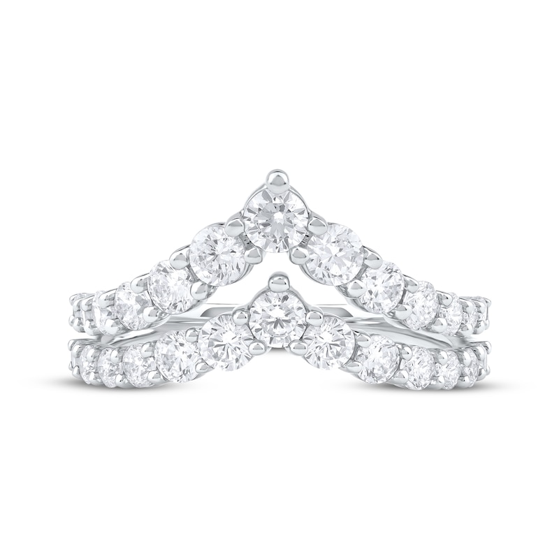 Main Image 3 of KAY Lab-Grown Diamonds Two-Row Chevron Fashion Ring 1-1/2 ct tw 10K White Gold