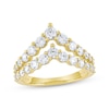 Thumbnail Image 1 of KAY Lab-Grown Diamonds Two-Row Chevron Fashion Ring 1-1/2 ct tw 10K Yellow Gold