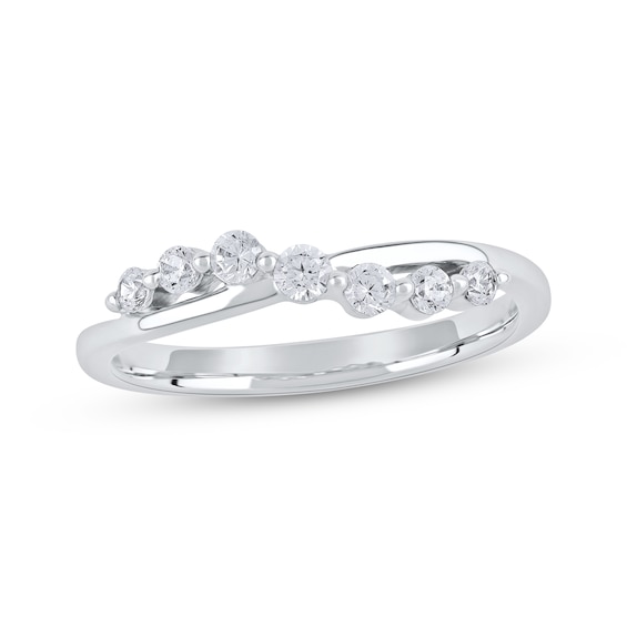 KAY Lab-Grown Diamonds Crossover Wave Fashion Ring 1/4 ct tw 10K White Gold