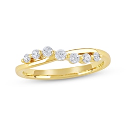 KAY Lab-Grown Diamonds Crossover Wave Fashion Ring 1/4 ct tw 10K Yellow Gold