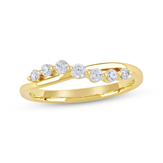 KAY Lab-Grown Diamonds Crossover Wave Fashion Ring 1/4 ct tw 10K Gold