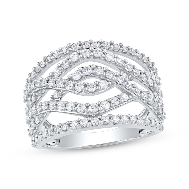 Main Image 1 of KAY Lab-Grown Diamonds Multi-Row Crossover Ring 1 ct tw 10K White Gold