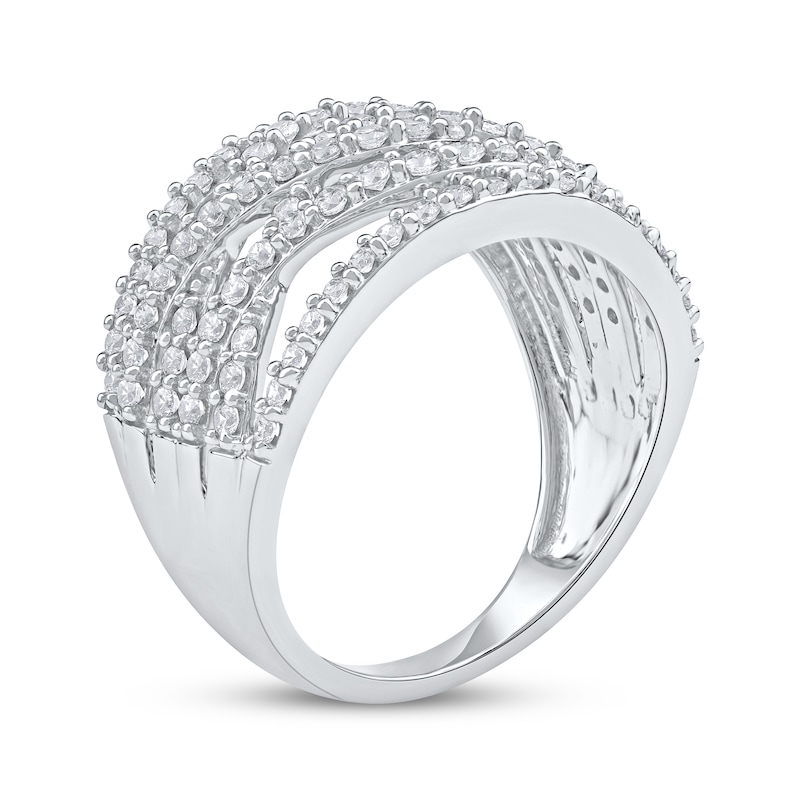 Main Image 2 of KAY Lab-Grown Diamonds Multi-Row Crossover Ring 1 ct tw 10K White Gold