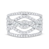 Thumbnail Image 3 of KAY Lab-Grown Diamonds Multi-Row Crossover Ring 1 ct tw 10K White Gold