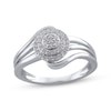Thumbnail Image 1 of Diamond Double Halo Curve Ring 1/5 ct tw 10K White Gold
