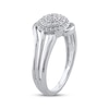 Thumbnail Image 2 of Diamond Double Halo Curve Ring 1/5 ct tw 10K White Gold