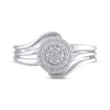 Thumbnail Image 3 of Diamond Double Halo Curve Ring 1/5 ct tw 10K White Gold