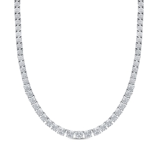 Diamond Tennis Necklace 1/2 ct tw Sterling Silver