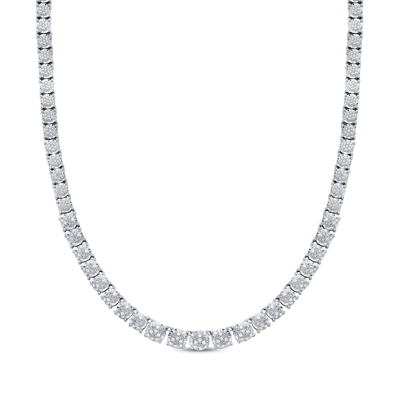 Diamond Tennis Necklace 1/2 ct tw Sterling Silver