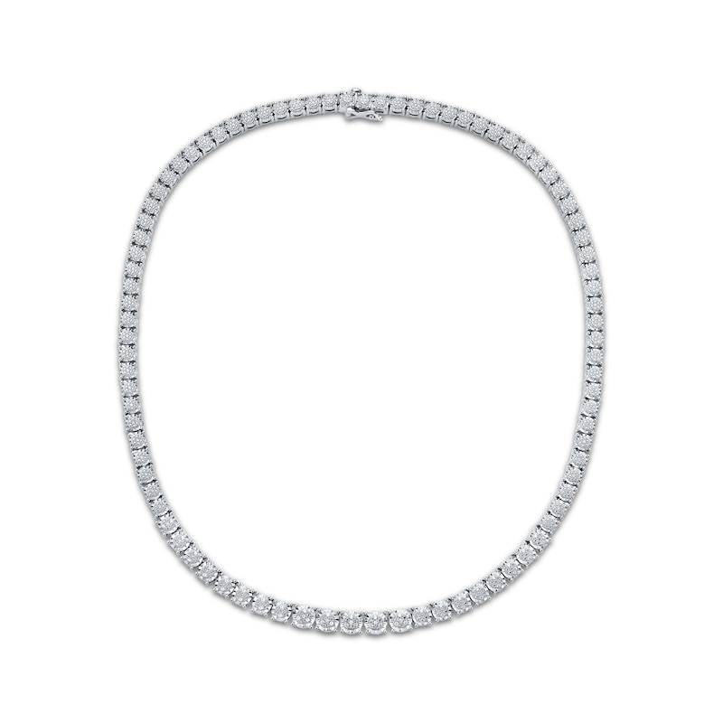 Main Image 2 of Diamond Tennis Necklace 1/2 ct tw Sterling Silver