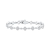 Thumbnail Image 0 of Lab-Created Diamonds by KAY Multi-Stone Oval Link Bracelet 1/2 ct tw 10K White Gold 7.25"