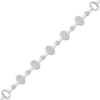 Thumbnail Image 1 of Lab-Created Diamonds by KAY Multi-Stone Oval Link Bracelet 1/2 ct tw 10K White Gold 7.25"