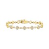 Thumbnail Image 1 of KAY Lab-Grown Diamonds Multi-Stone Oval Link Bracelet 1/2 ct tw 10K Yellow Gold 7.25&quot;