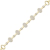 Thumbnail Image 2 of KAY Lab-Grown Diamonds Multi-Stone Oval Link Bracelet 1/2 ct tw 10K Yellow Gold 7.25&quot;