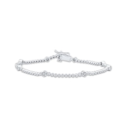 KAY Lab-Grown Diamonds Hexagon Station Bracelet 1/2 ct tw 10K White Gold 7.25"