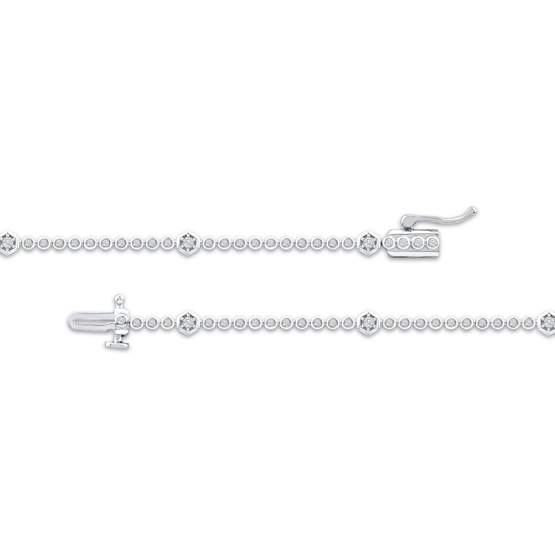 Main Image 3 of KAY Lab-Grown Diamonds Hexagon Station Bracelet 1/2 ct tw 10K White Gold 7.25&quot;