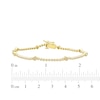 Thumbnail Image 4 of Lab-Created Diamonds by KAY Hexagon Station Bracelet 1/2 ct tw 10K Yellow Gold 7.25"
