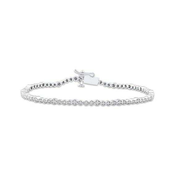 KAY Lab-Grown Diamonds Line Bracelet 1/2 ct tw 10K White Gold 7.25"