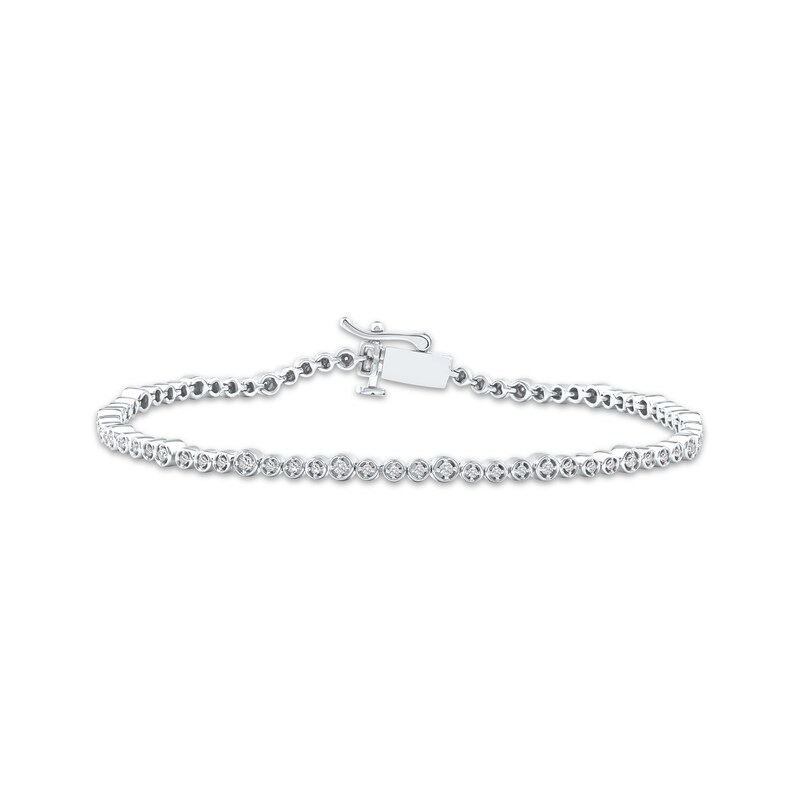 Lab-Created Diamonds by KAY Line Bracelet 1/2 ct tw 10K White Gold 7.25"