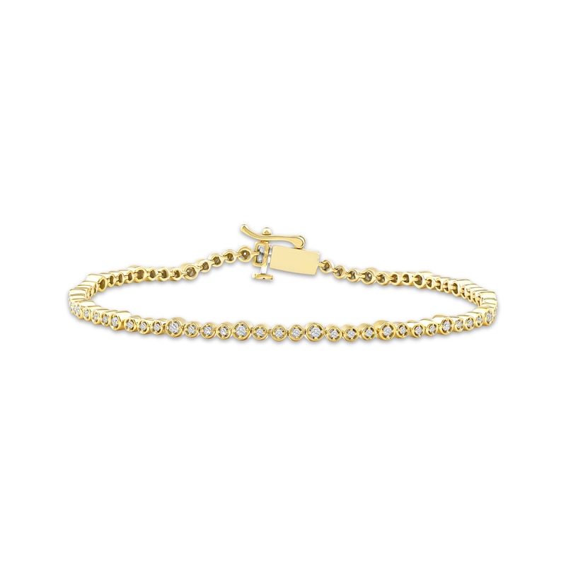 Main Image 1 of KAY Lab-Grown Diamonds Line Bracelet 1/2 ct tw 10K Yellow Gold 7.25&quot;