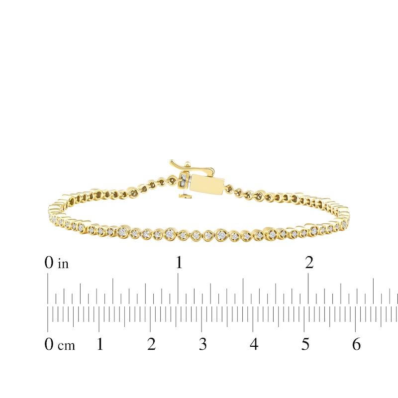 Main Image 5 of KAY Lab-Grown Diamonds Line Bracelet 1/2 ct tw 10K Yellow Gold 7.25&quot;