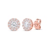 Thumbnail Image 1 of KAY Lab-Grown Diamonds Halo Stud Earrings 3/4 ct tw 10K Rose Gold