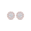 Thumbnail Image 2 of KAY Lab-Grown Diamonds Halo Stud Earrings 3/4 ct tw 10K Rose Gold