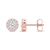 Thumbnail Image 3 of KAY Lab-Grown Diamonds Halo Stud Earrings 3/4 ct tw 10K Rose Gold