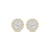 Thumbnail Image 2 of KAY Lab-Grown Diamonds Halo Stud Earrings 3/4 ct tw 10K Yellow Gold