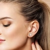 Thumbnail Image 4 of KAY Lab-Grown Diamonds Halo Stud Earrings 3/4 ct tw 10K Yellow Gold