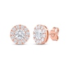 Thumbnail Image 1 of KAY Lab-Grown Diamonds Halo Stud Earrings 1-1/2 ct tw 10K Rose Gold
