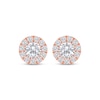 Thumbnail Image 2 of KAY Lab-Grown Diamonds Halo Stud Earrings 1-1/2 ct tw 10K Rose Gold