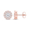 Thumbnail Image 3 of KAY Lab-Grown Diamonds Halo Stud Earrings 1-1/2 ct tw 10K Rose Gold