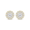 Thumbnail Image 2 of KAY Lab-Grown Diamonds Halo Stud Earrings 1-1/2 ct tw 10K Yellow Gold
