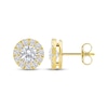 Thumbnail Image 3 of KAY Lab-Grown Diamonds Halo Stud Earrings 1-1/2 ct tw 10K Yellow Gold