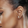 Thumbnail Image 4 of KAY Lab-Grown Diamonds Halo Stud Earrings 1-1/2 ct tw 10K Yellow Gold