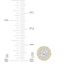 Thumbnail Image 5 of KAY Lab-Grown Diamonds Halo Stud Earrings 1-1/2 ct tw 10K Yellow Gold