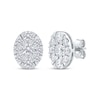 Thumbnail Image 1 of KAY Lab-Grown Diamonds Oval Halo Stud Earrings 2 ct tw 10K White Gold