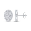 Thumbnail Image 3 of KAY Lab-Grown Diamonds Oval Halo Stud Earrings 2 ct tw 10K White Gold