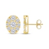 Thumbnail Image 3 of KAY Lab-Grown Diamonds Oval Halo Stud Earrings 2 ct tw 10K Yellow Gold