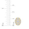 Thumbnail Image 5 of KAY Lab-Grown Diamonds Oval Halo Stud Earrings 2 ct tw 10K Yellow Gold