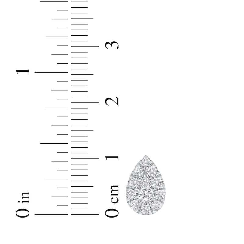 Main Image 5 of KAY Lab-Grown Diamonds Multi-Stone Pear-Shaped Stud Earrings 3/4 ct tw 10K White Gold
