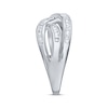 Thumbnail Image 2 of Baguette-Cut Diamond Crossover Ring 1/2 ct tw 10K White Gold