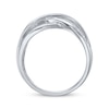 Thumbnail Image 3 of Baguette-Cut Diamond Crossover Ring 1/2 ct tw 10K White Gold