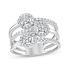 Thumbnail Image 1 of Diamond Circles Three-Row Ring 1/2 ct tw 10K White Gold