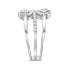 Thumbnail Image 2 of Diamond Circles Three-Row Ring 1/2 ct tw 10K White Gold