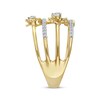 Thumbnail Image 2 of Diamond Charms Multi-Row Ring 1/3 ct tw 10K Yellow Gold