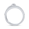 Thumbnail Image 3 of Diamond Deconstructed Flower Curve Ring 1/4 ct tw 10K White Gold