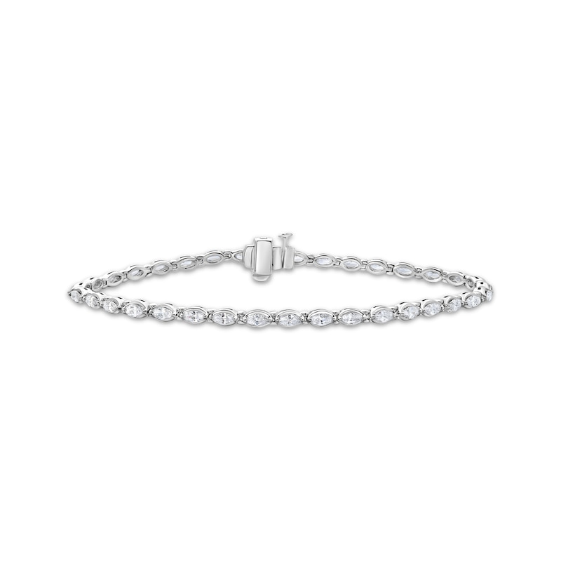 Main Image 1 of KAY Lab-Grown Diamonds Marquise-Cut Diamond Bracelet 2-1/2 ct tw 10K White Gold 7&quot;