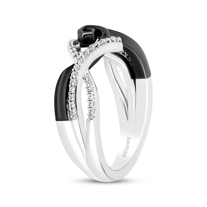 Main Image 2 of Disney Treasures The Nightmare Before Christmas Diamond Spiral Ring 1/6 ct tw Sterling Silver